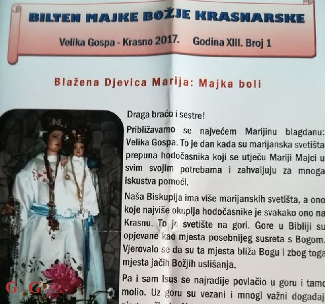 Izišao iz tiska bilten Majke Božje Krasnarske