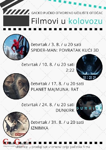 Filmovi u kolovozu