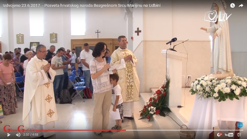 Posveta hrvatskoga naroda Presvetom Srcu Marijinu na Udbini