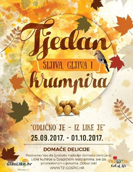 Tjedan šljiva, gljiva i krumpira u Gospiću