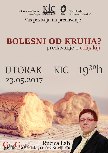 Predavanje o celijakiji pod nazivom „Bolesni od kruha?“ Predavanje o celijakiji pod nazivom „Bolesni od kruha?“