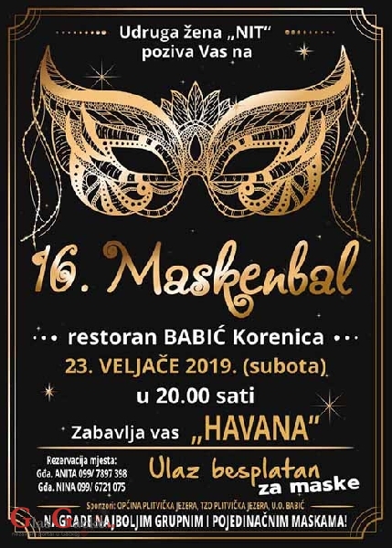 16. maskenbal u Korenici - 23. veljače