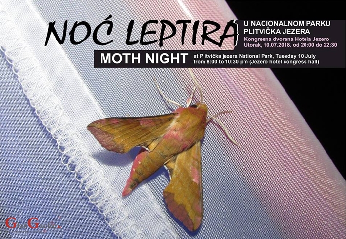 Noć leptira - 10. srpnja u NP Plitvička jezera Noć leptira - 10. srpnja u NP Plitvička jezera