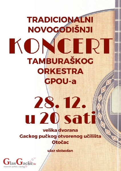 Novogodišnji koncert Tamburaškog orkestra GPOU