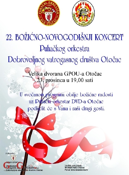 22.Božićno-novogodišnji koncert puhačkog orkestra DVD-a Otočac 