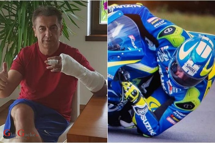 Darko Milinović pao s motora pri brzini od 200 km/h