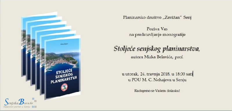 Promocija monografije „Stoljeće senjskog planinarstva“ – Mirko Belavić, prof. – PD „Zavižan“