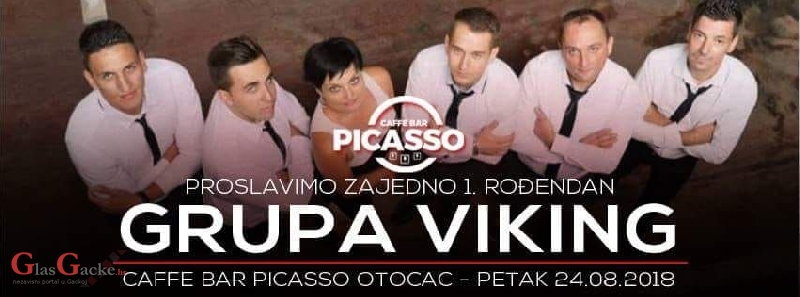 Proslava godišnjice rada caffe bara "Picasso" uz grupu "Viking"