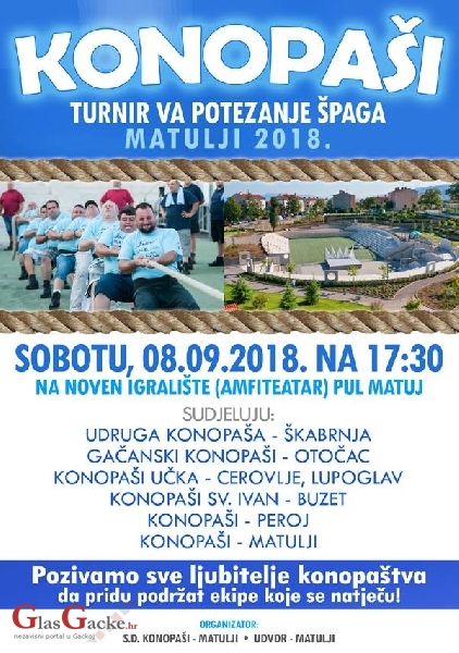Gačanski konopaši u subotu na turniru u Matuljima Gačanski konopaši u subotu na turniru u Matuljima