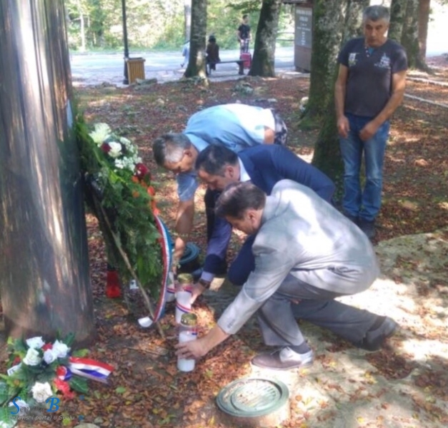 Marijan Kustić s braniteljima položio vijenac na spomenik Josipu Joviću, prvom hrvatskom poginulom redarstveniku u Domovinskom ratu