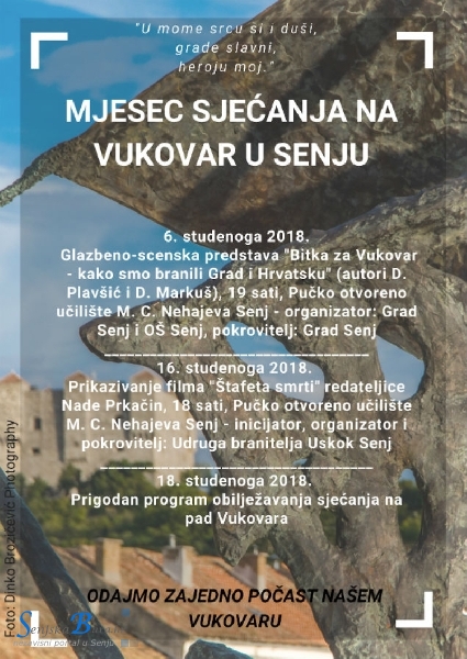 "U mom srcu si i duši, grade slavni, heroju moj" - Mjesec sjećanja na Vukovar u Senju