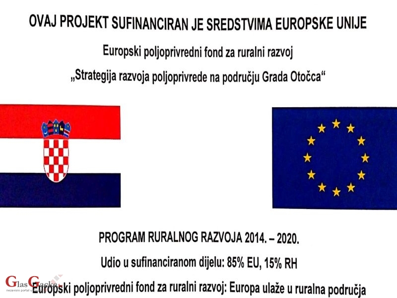 Gradu Otočacu dodijeljena je potpora za izradu Strateškog plana razvoja poljoprivrede u iznosu od 61.250.00 kuna. 