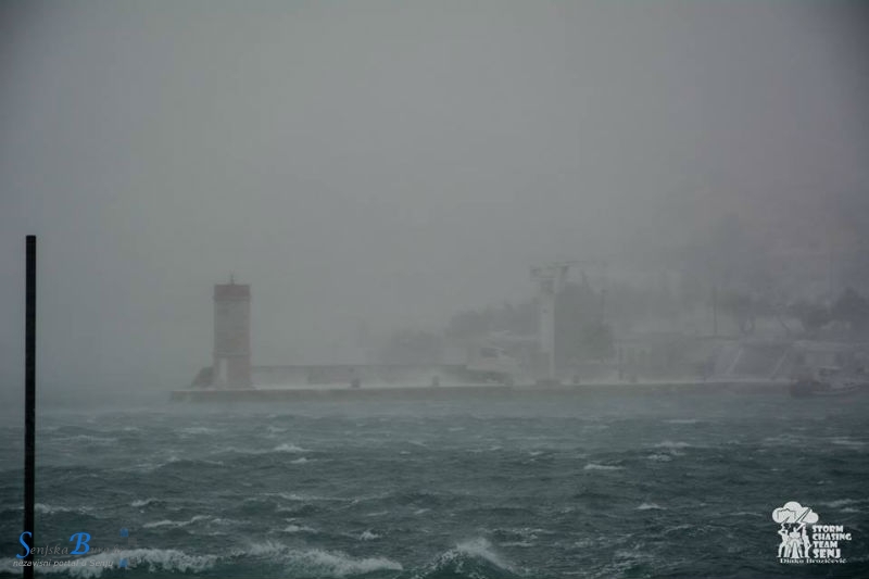 Storm Chasing Team Senj jutros izmjerio jačinu bure 189 km/h!