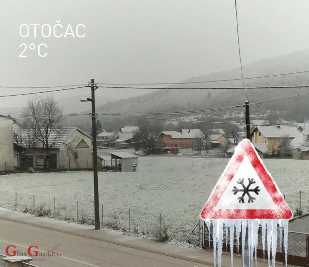 Otočac - jutros opet malo snijega