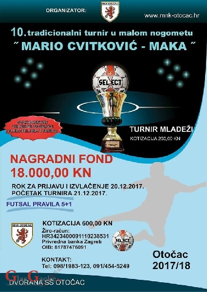 Traju prijave za turnir Mario Cvitković Maka