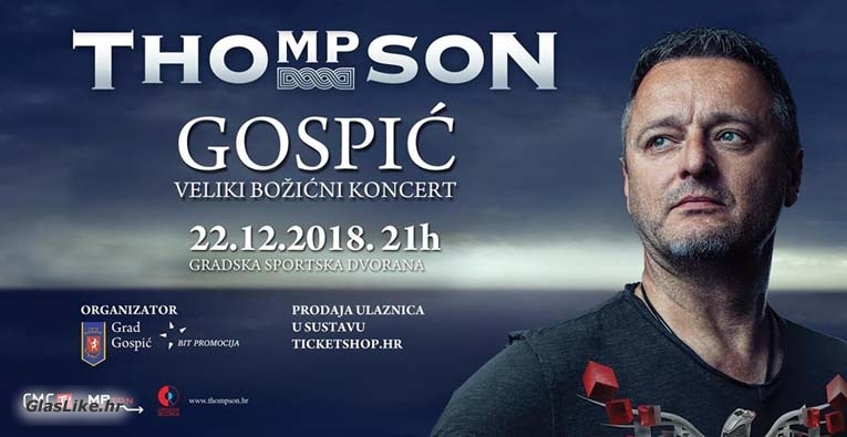 Thomposonov Božićni koncert u Gospiću Thomposonov Božićni koncert u Gospiću