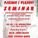 Prednajava - Seminar o dinarskim pjesmama i plesovima u Otočcu