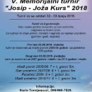 Najava - 5. memorijalni turnir Josip - Joža Kurs 2018.