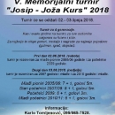 Najava - 5. memorijalni turnir Josip - Joža Kurs 2018.