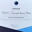 Županijskoj komori Otočac certifikat za 100 djela za ravnopravnost spolova