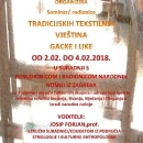 Seminar/radionica tradicijskih tekstilnih vještina Gacke i Like