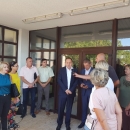Župan Ličko-senjske županije Darko Milinović i gradonačelnik grada Senja Sanjin Rukavina na otvaranju radova na parkiralištu Doma zdravlja Senj