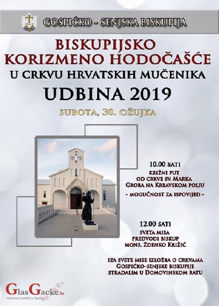 Biskupsko korizmeno hodočašće na Udbinu - 30. ožujka
