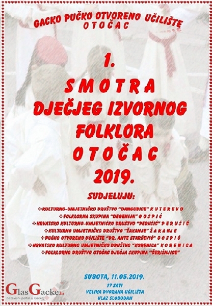 1. Smotra dječjega izvornoga folklora Otočac 2019. 