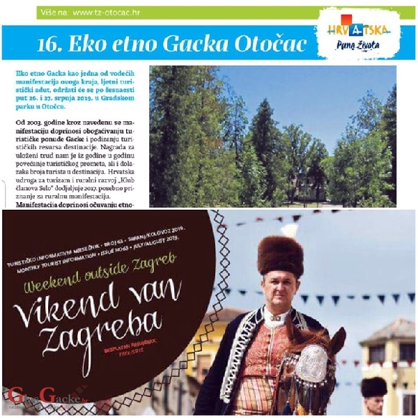 Velika promidžba za 16. Eko etno Gacku u Otočcu
