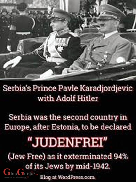 29. kolovoza 1941. – Nedićeva nacistička Srbija bila je prva zemlja u Europi s epitetom judenfrei