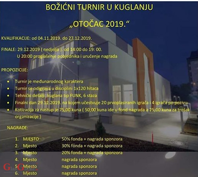 Božićni turnir u kuglanju "Otočac 2019"