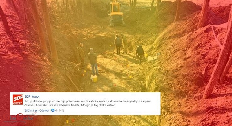 SDP Sopot nakon otkrića masovne grobnice: Tito ih je trebao sve pobiti!