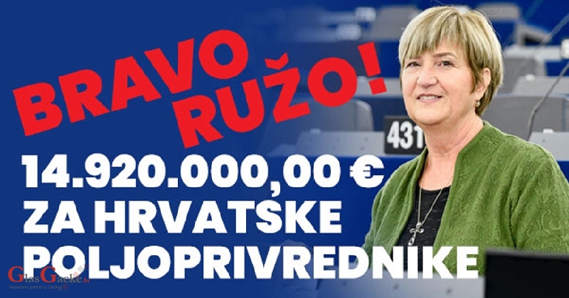 Tomašić izborila 15 milijuna eura za hrvatske poljoprivrednike
