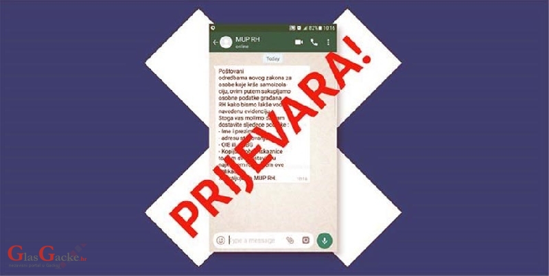 Upozorenje građanima - ne dajte osobne podatke preko mobilnih aplikacija Upozorenje građanima - ne dajte osobne podatke preko mobilnih aplikacija