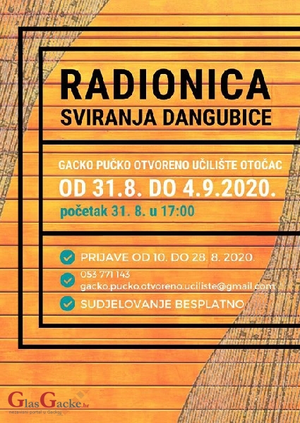 Besplatna radionica za učenje sviranja dangubice