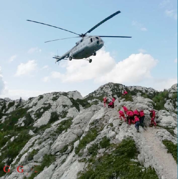 Spašavanje planinarke na Premužićevoj stazi