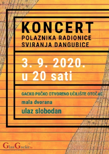 Završni koncert dangubica - 3. rujna