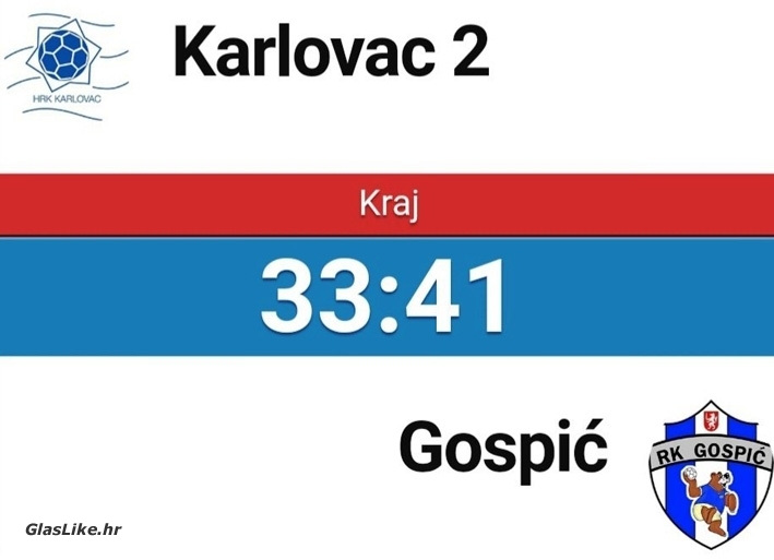 Seniori Gospića pobijedili Karlovčane  