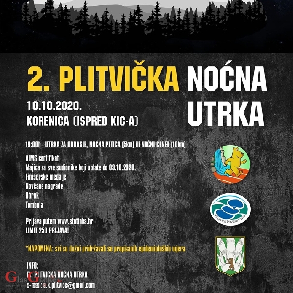 U subotu 2. Plitvička noćna utrka