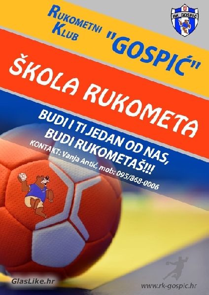 Rukometni klub Gospić vrši upise novih članova 
