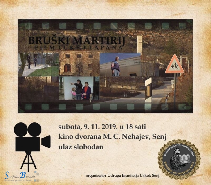 Projekcija dokumentarnog filma „Bruški martirij“ u Senju Projekcija dokumentarnog filma „Bruški martirij“ u Senju