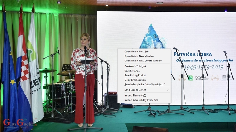 Predsjednica Grabar Kitarović na proslavi velikih obljetnica NP Plitvička jezera