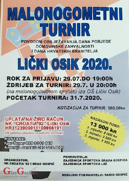 Zadnji dan za prijavu na malonogometni turnir u Osiku