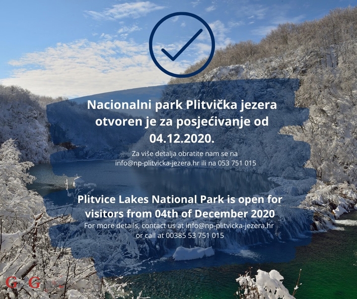 Plitvička jezera otvorena za posjetitelje Plitvička jezera otvorena za posjetitelje