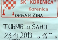 Danas šahovski turnir u Korenici Danas šahovski turnir u Korenici
