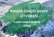 Donja jezera s kanjonon dostupna posjetiteljima