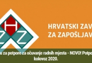 HZZ objavio je pred dva dana nastavak mjere Potpora za očuvanje radnih mjesta - srpanj-kolovoz 2020.