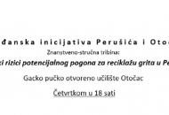 Ekološki rizici reciklaže grita u Perušiću - tribine u Otočcu