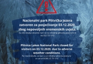 Plitvička jezera danas zatvorena za posjetitelje