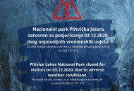 Plitvička jezera danas zatvorena za posjetitelje Plitvička jezera danas zatvorena za posjetitelje